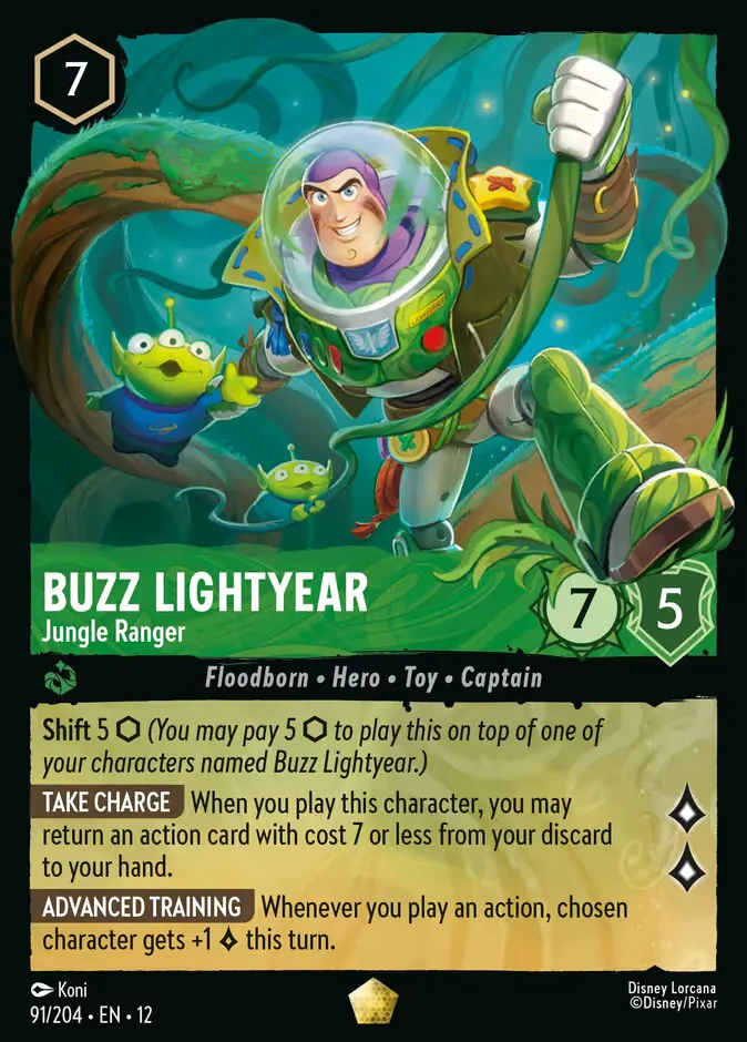Carte du chapitre Contrées Inconnues (Buzz l'Éclair), Disney Lorcana