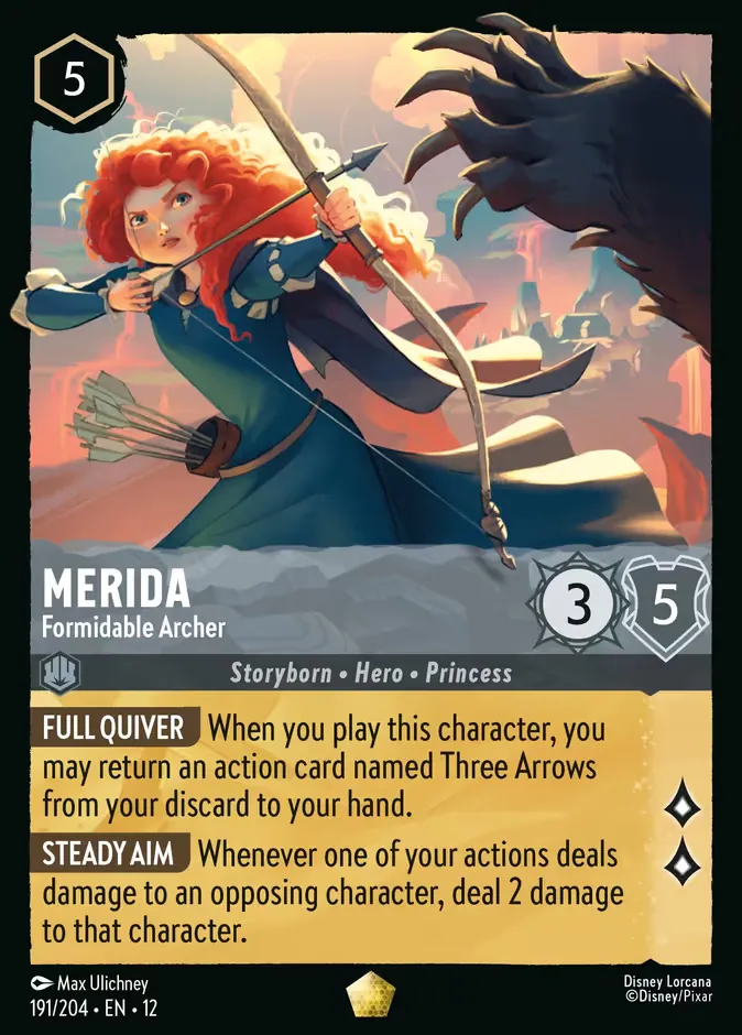 Merida (Rebelle), carte Disney Lorcana