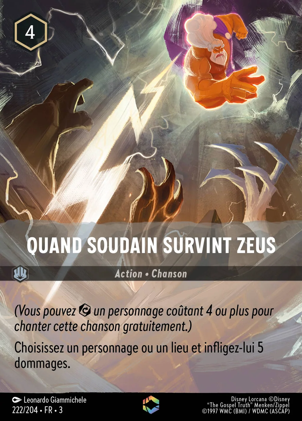 Quand soudain survint Zeus